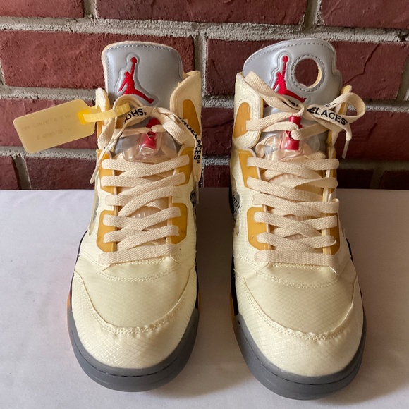 Nike Air Jordan 5 Retro x Off White DH85650-100 Size US 10 NWB - Picture 14 of 16